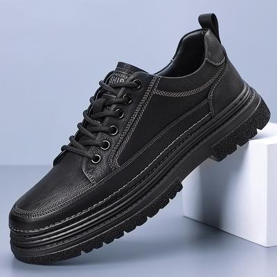 Mode Lässige Plateau Leder Herren Vulkanisierte Schuhe Mode Outdoor Sneaker Rutschfest Fahren Tennis Laufen Trainer Business Schuhe