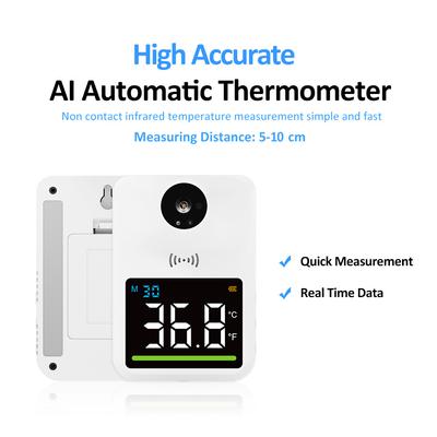 Wall Mounted Non-contact IR Thermometer with Multi-Language Voice Broadcast  Celsius /  Fahrenheit  Auto Measuring