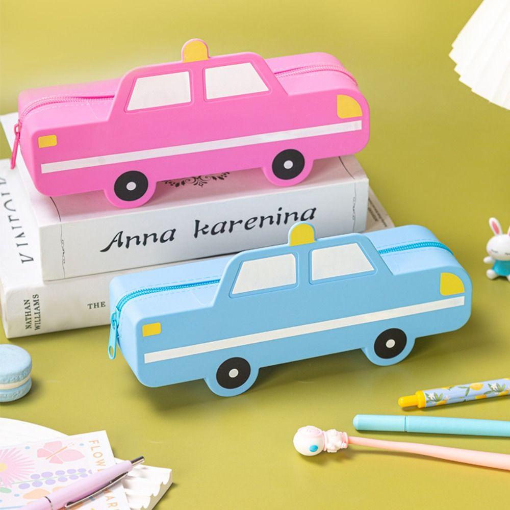 Multifunction Silicone Pencil Bag Large Capacity Stationery Organizer Portable Pen Box  Gift