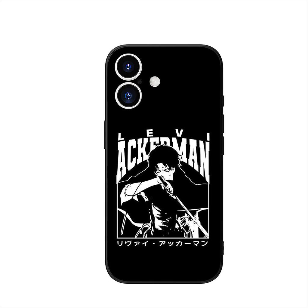 Eren Jaeger levi Attack on titan Phone Cover Case for Apple iPhone 16 15 14 Plus 13 12 Mini 17 Pro Max + 16E Air 16+ ProMax