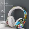 LED Luminous Cross-border Graffiti Bluetooth Gaming Headset with Wireless and Card Insert Features