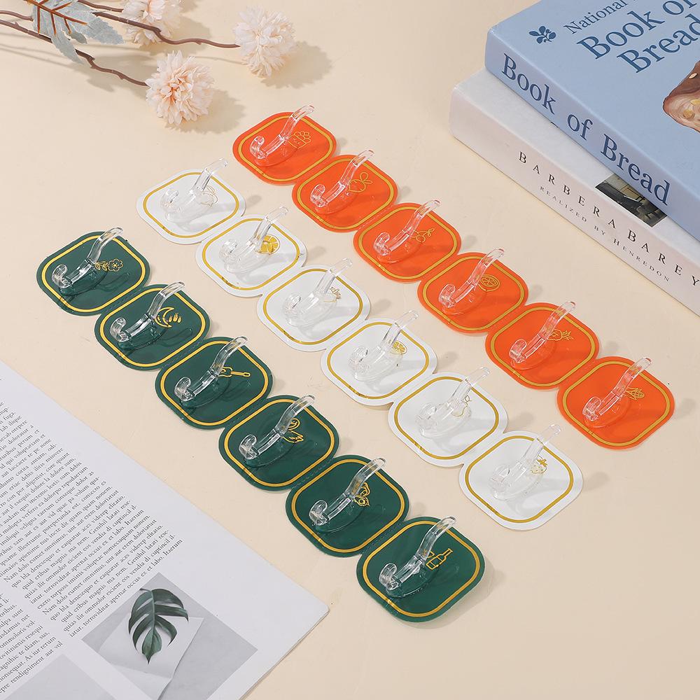 Transparent Seamless Adhesive Hooks - Strong Load Bearing for Home, Kitchen & Bathroom