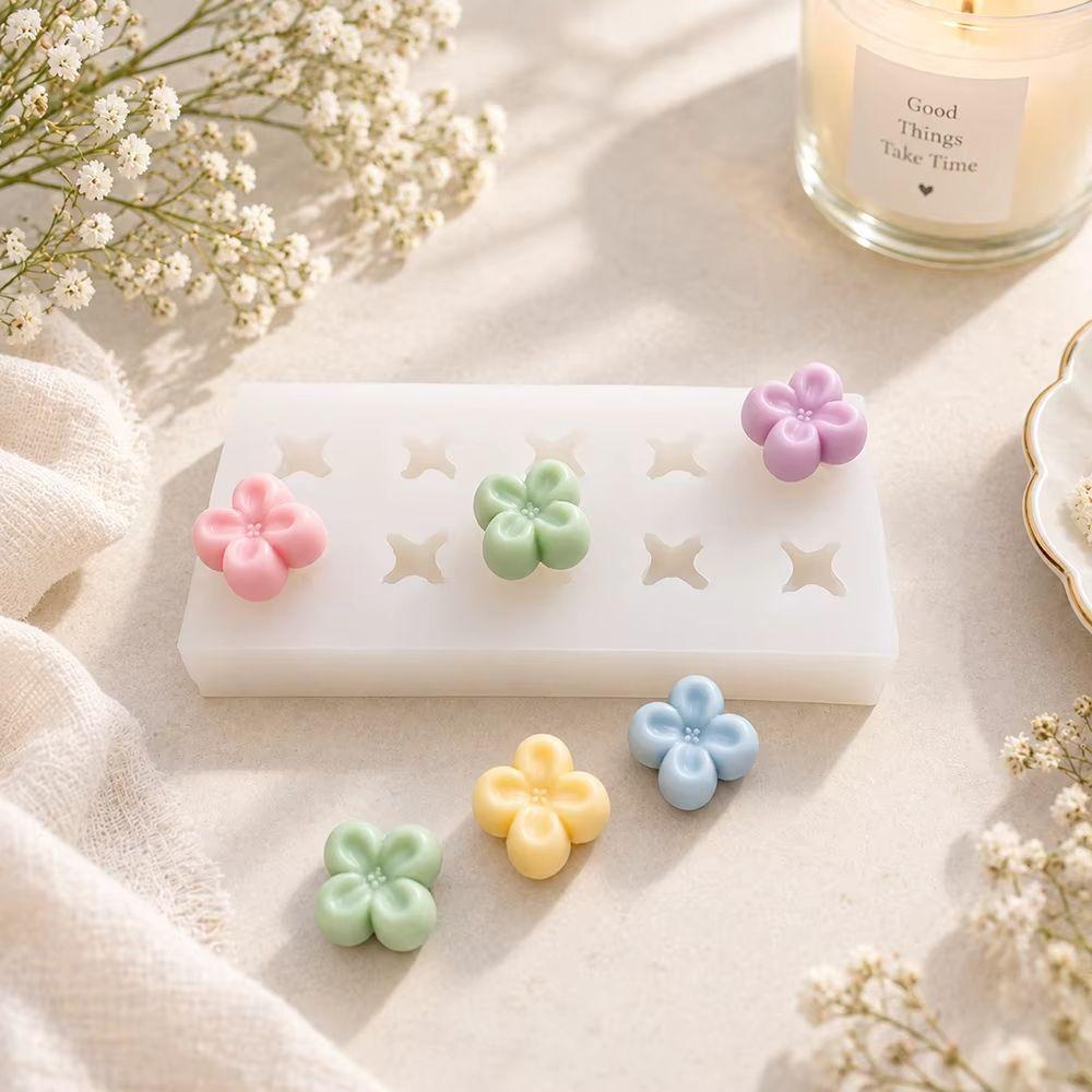 Mini Flower 3D Flower Candle Mold 3D Simulation Flowers Soap Mold Handmade