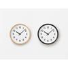 Lemnos Wall Clock Analog Basin Number Natural Colored Wood Chestnut Basin Number Natural NT PIL23-04