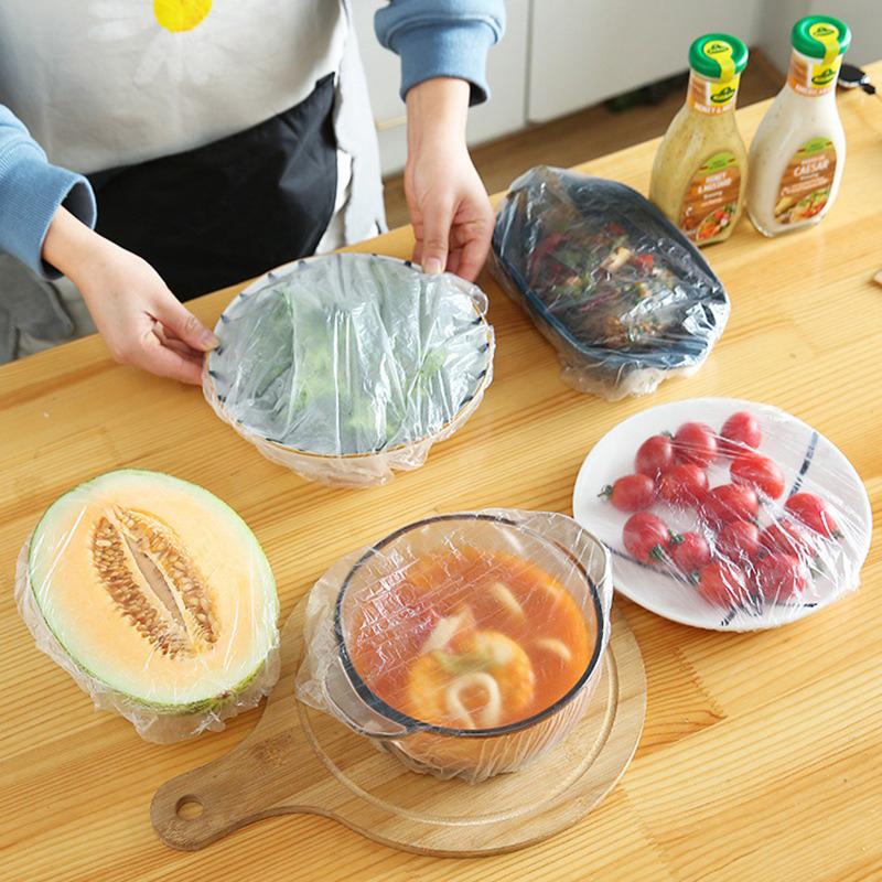 50/100Pcs Reusable Food Wrap Storage Bags Kitchen Fruit Fresh-Keeping Seal