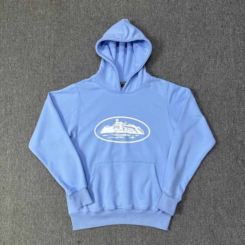 Corteiz Classic Ship Print Fleece Hoodie Casual Streetwear Men Women