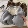 Warm Lamb Wool-Style Zipper Jacket: Autumn/Winter Casual Stand-Up Collar Sweatshirt