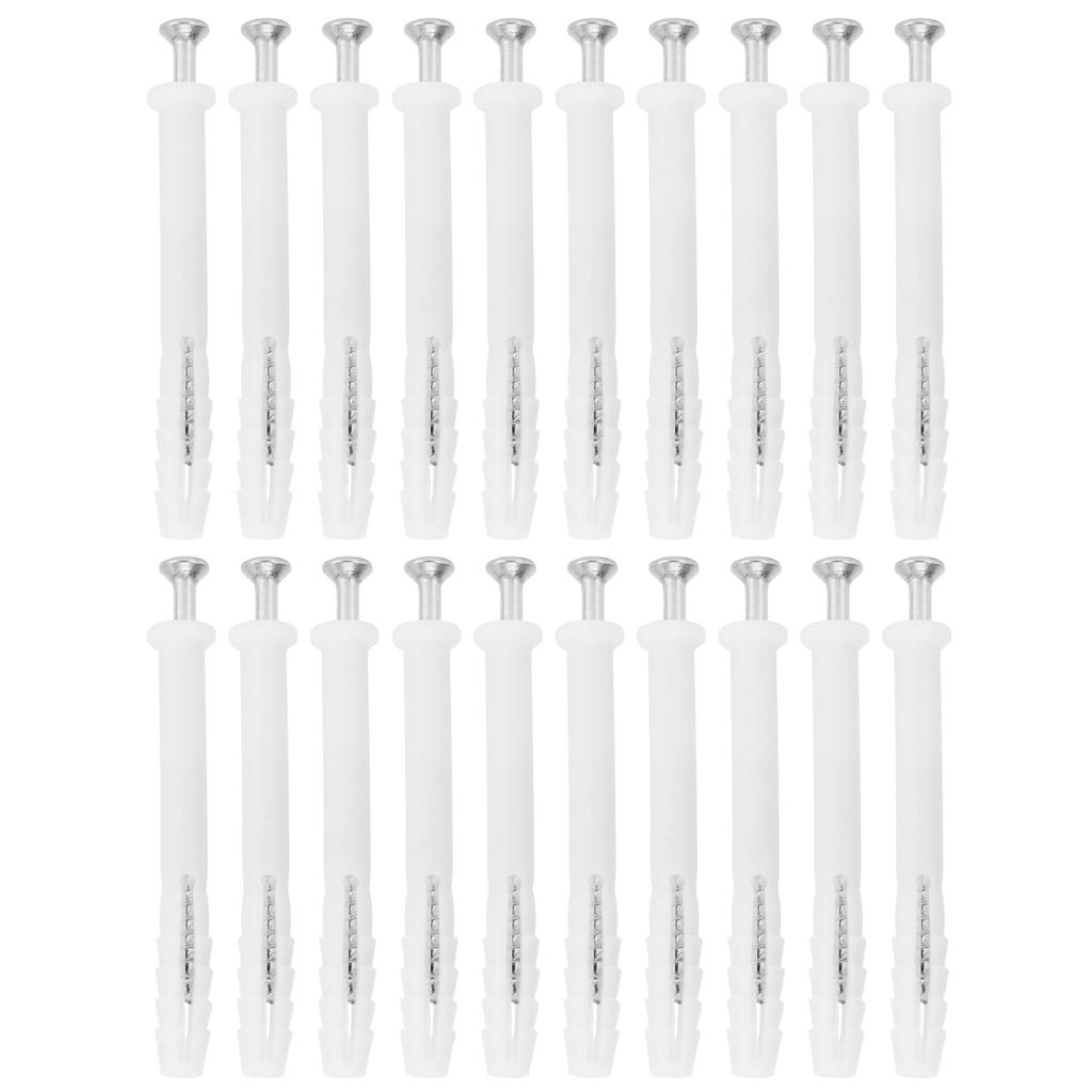 20Set Expansion Screw Tube Kit Cabinet Frame Fixing Wall Anchor Furniture Hardware