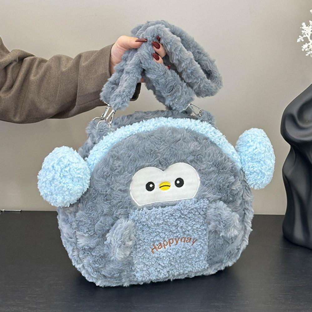 Penguin Capybara Plush Backpack Cartoon Animal Cartoon Capybara Bag  Couple