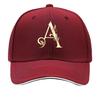 Elegant Botanical Letter A Monogram Sandwich Baseball Cap Sun Cap Outdoor Workouts Hat