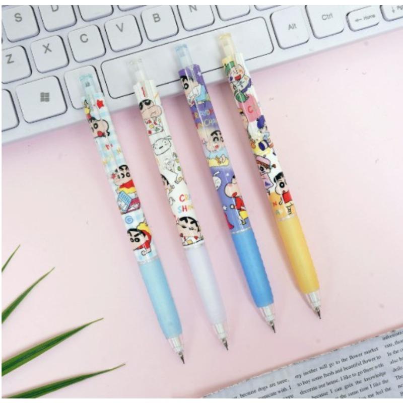 Crayon Shinchan Hochwertiger Automatischer Bleistift, Nachfüllbar, Druckmechanismus, Kein Spitzer-Bleistift Schreibwaren-Set