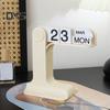 Calendário perpétuo flip 2024-2025 calendário de mesa de plástico organizador semanal mensal planejador de programação diária enfeite de mesa decoração de escritório em casa