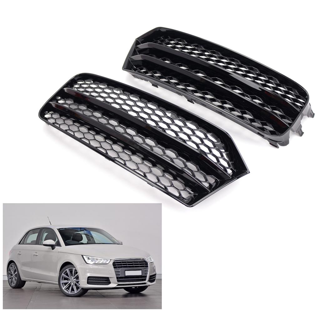 1Pair Black Left Right Front Hood Fog Light Lower Grill Grilles Cover For F30 F31 2011-2018 8XA807681B9B9