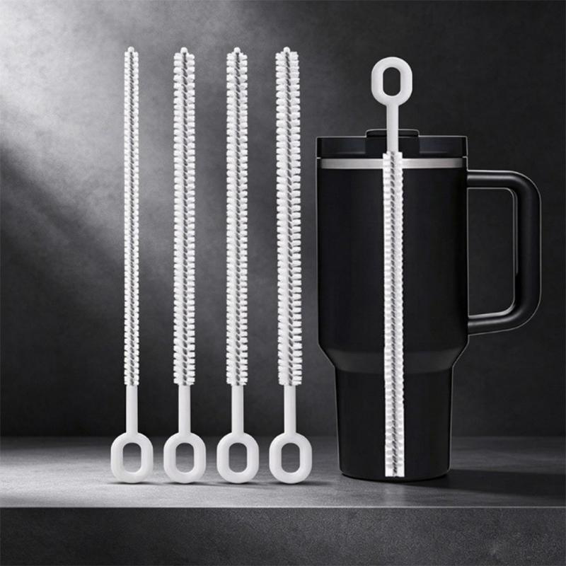 1/4Pcs Straw Cleaner Brush 4 Diameters Full Coverage Bristles Extra Long Pipe Straw Cleaners Brush For Tumbler Sippy Cup Kettle