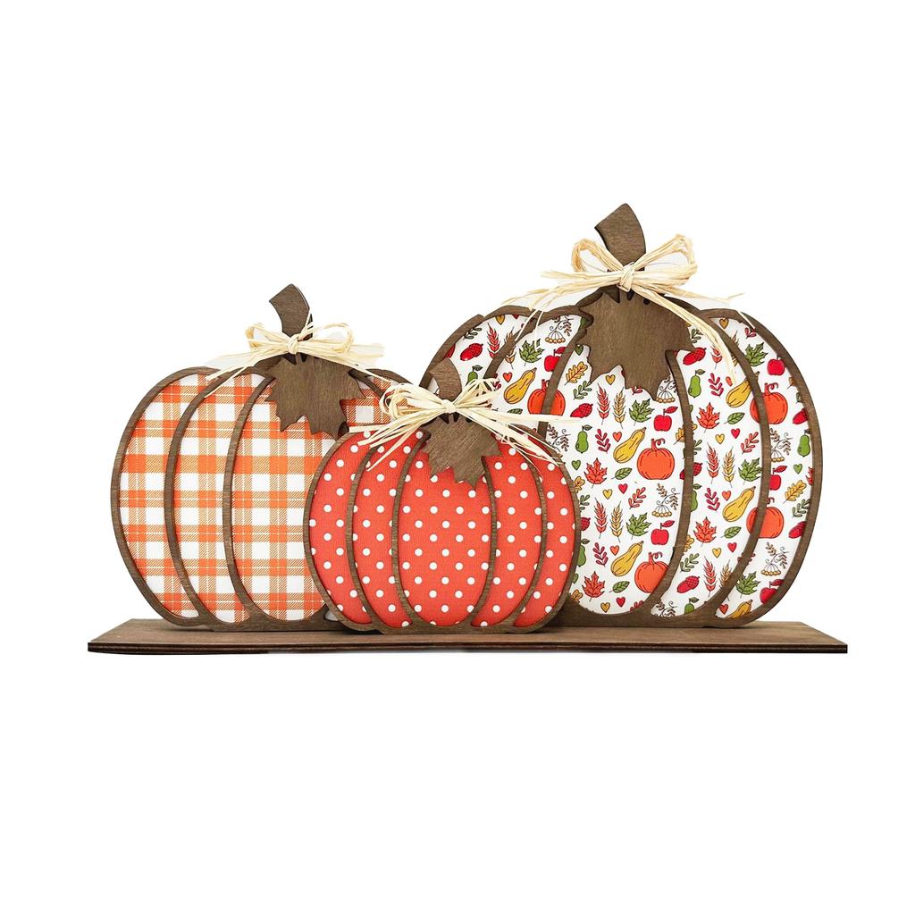 Thanksgiving Wooden Pumpkin Home Decoration Festival Party Gift Ornament