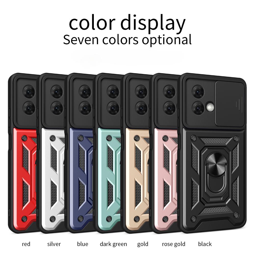 Schuiflens Magnetische Auto Ringhouder Hoesje voor Moto G 85 84 73 72 71 62 60S 32 30 24 22 20 14 10 04 Power 4G 5G Otter Cover Box