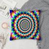 Spiral Psychedelic Pillow Case Square Pillowcase Double-Sided Printing Short Plush Sofa Cushion Cover Bedroom Bedside