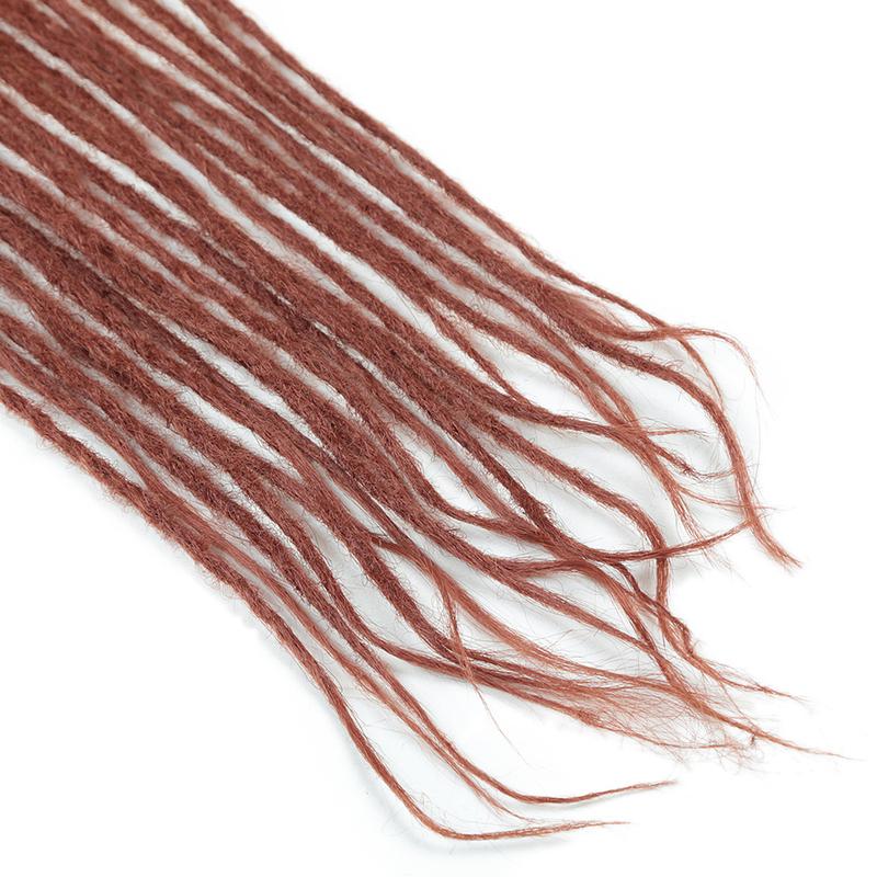 Synthetic 24 Inch Dreadlocks Extensions Dreads Locs Crochet Hair for Women 20 Strands Handmade Soft Locs Braids Double Ended