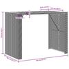 Garden Bar Table with Wooden Top Black 145 x 80 x 110 cm Poly Rattan