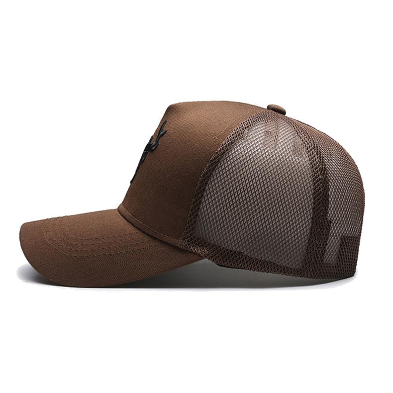 Deer Kopf High Top Baseball Cap Herren Sommer atmungsaktiv Sonnenschutz Sport Hut dünn