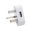 Home 1 Port USB 3 Pin UK Plug Power Adapter USB Charger Wall Charger