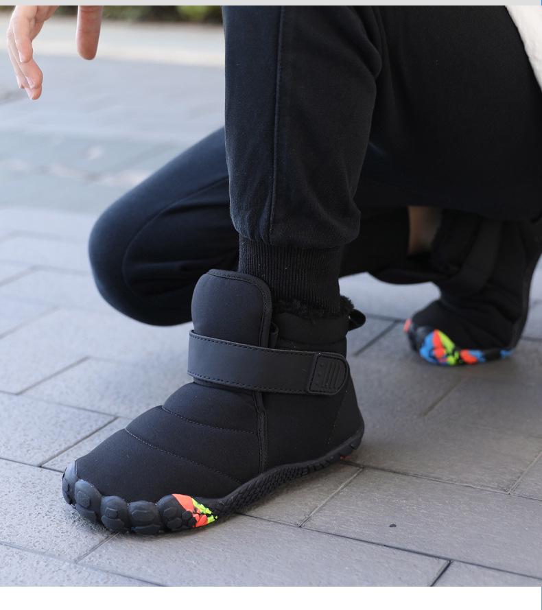 Kinder Winter Schneestiefel High-Top mit Fleece-Futter und rutschfester Sohle für Jungen und Mädchen