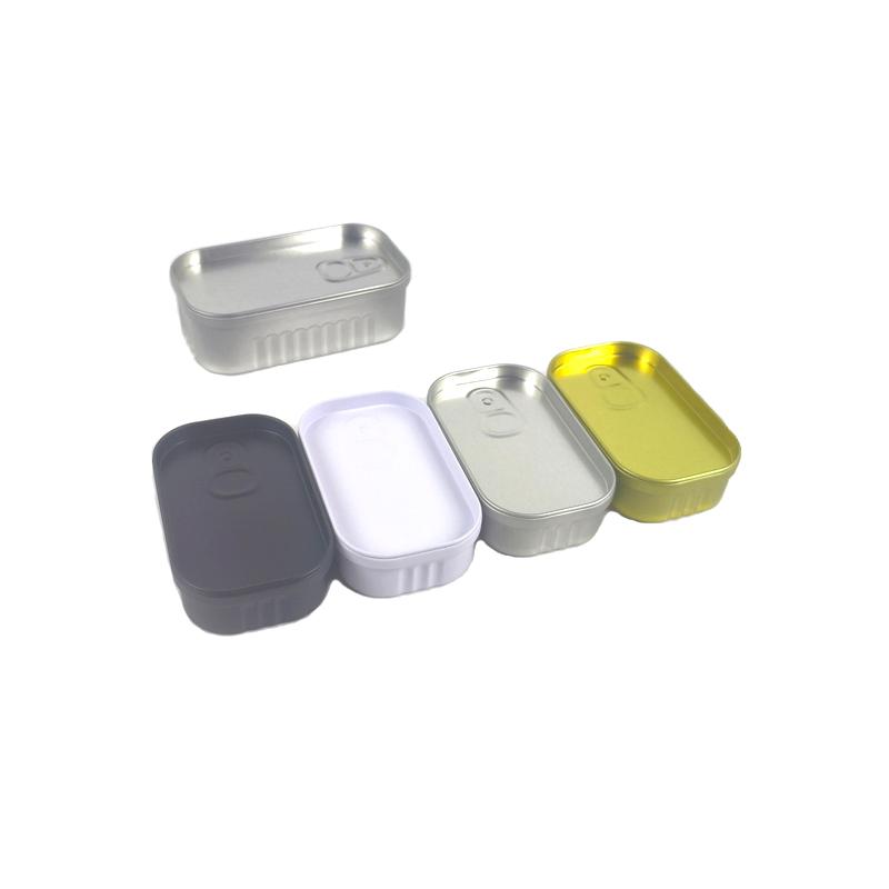 Tinplate Mini Metal Box Creative Sardine Can Shaped Storage Box Portable Metal Material Jewelry Pill Cases Portable Tin Boxes