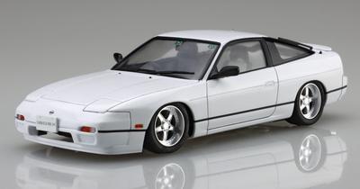 Touge Series Nissan 180SX Carbon Bonnet Plastic Model 1/24 No.24 EX-1 (RPS13 Mid-Model) (with Decal)