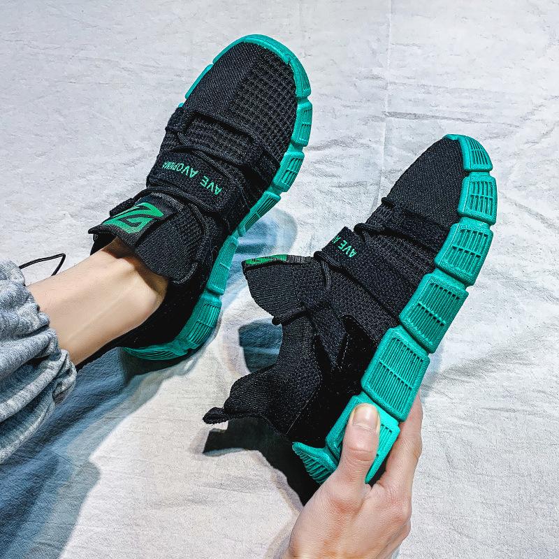 

Модная мужская повседневная спортивная обувьПопулярная сетчатая обувьМужская корейская модная обувь, универсальные износостойкие кроссовки для бега для студентов 44 чёрный