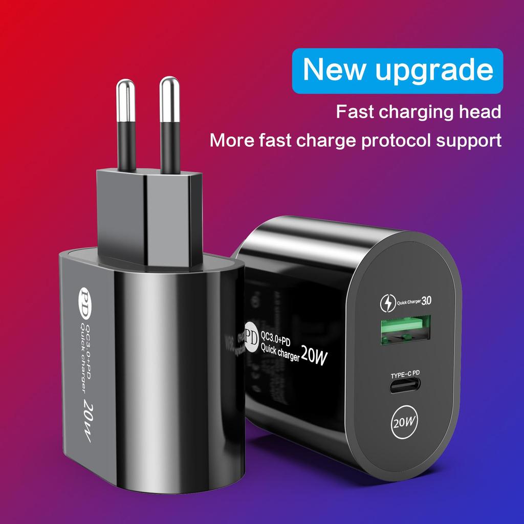 12W PD Fast Charger 2.4A EU/US Plug Type-C Adapter