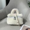 Winter Fuzzy Women Bag Vintage Camera Box Crossbody Handbag Daily Use