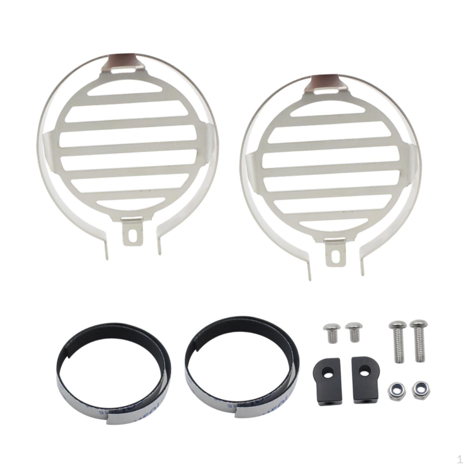 

2 шт. чехлы для противотуманных фар мотоцикла аксессуары простая установка премиум замена серебряный