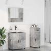 Bathroom Furniture Set 3 Pcs Concrete Grey Particleboard & Metal