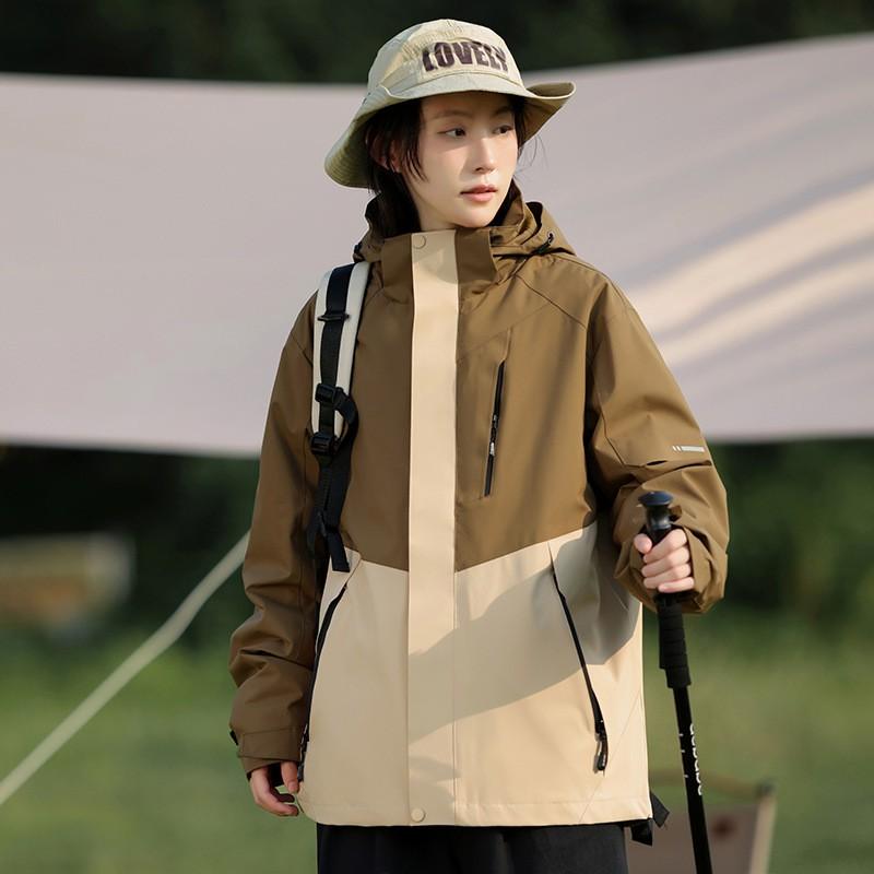 Men Women Waterproof Windproof Hiking Jacket Outdoor Travel Coat Lightweight Hooded Rain Shell