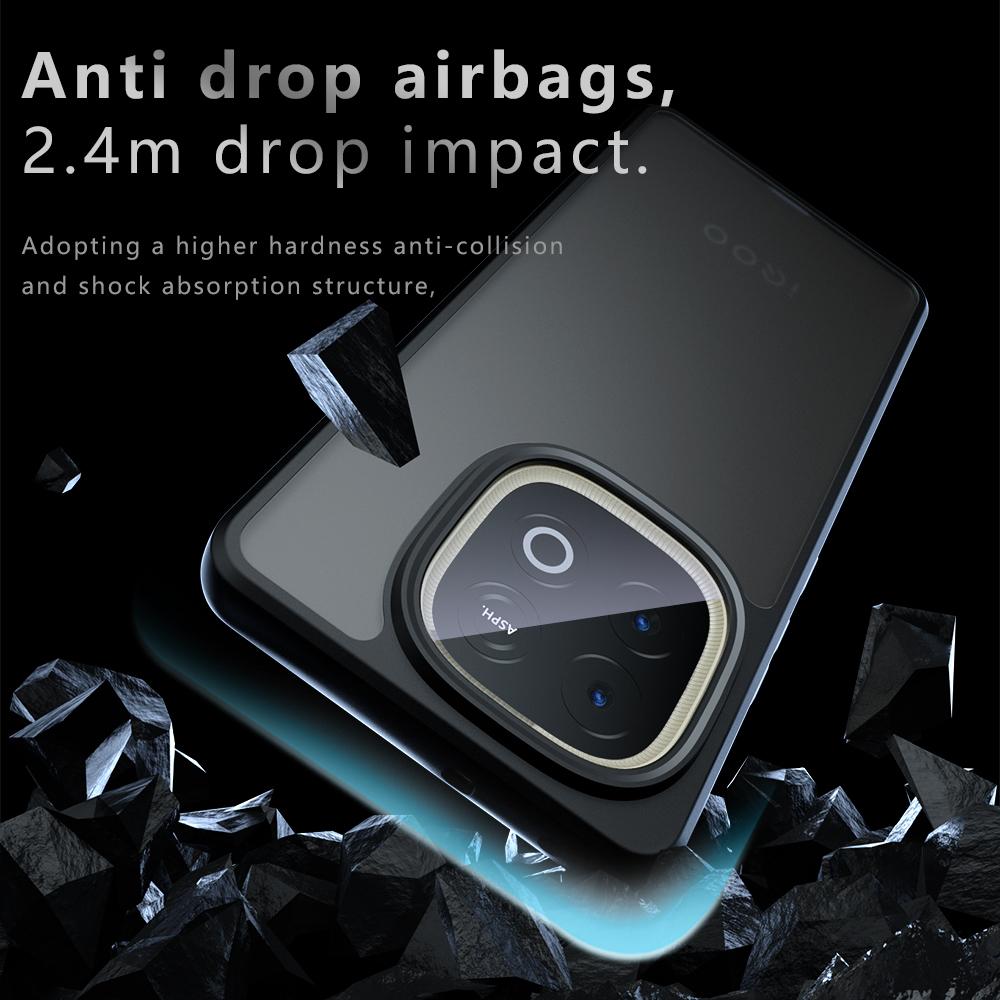 Deksle for iQOO Z10 Turbo Pro / Z10 Turbo Etui Ultratynt Matt Gjennomsiktig & Klart Full Beskyttelse Funda for iQOO Z10 Turbo Capa