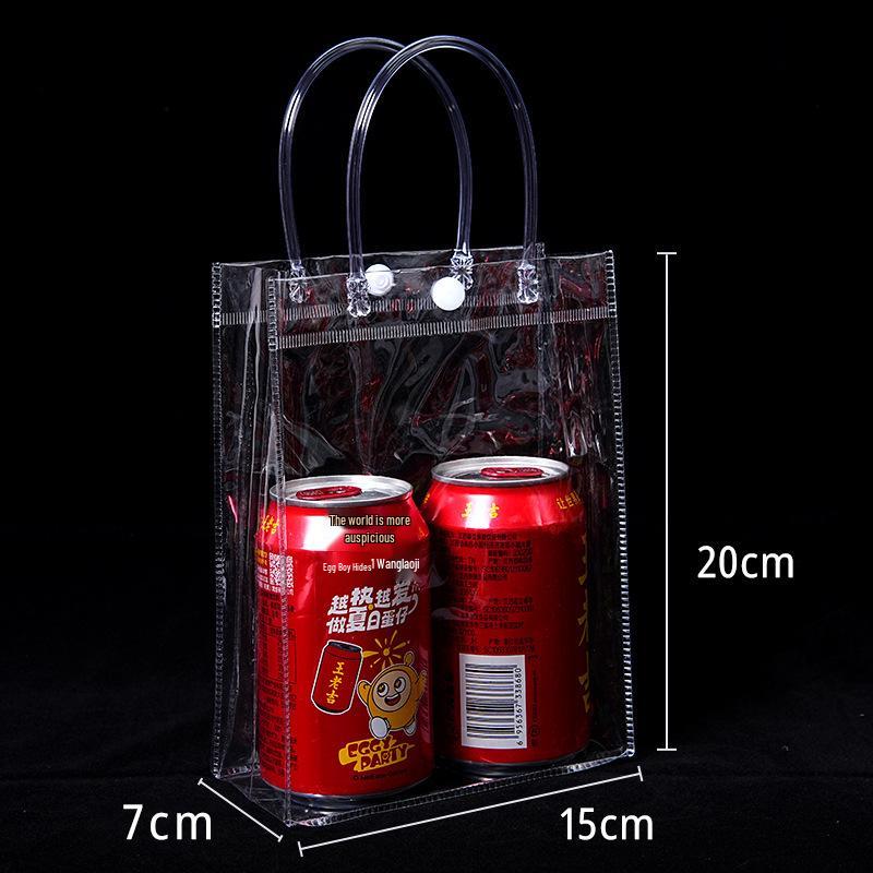 Clear PVC Tote Bag - Thickened, Trendy, Multi-Purpose Shopping or Gift Bag