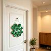 Spring Holiday Porch Decor St. Patrick's Day Wooden Door Sign, Luck Clover Green Hat Themed Hanging Festive Indoor Wall Plaque, Decorative Ornaments