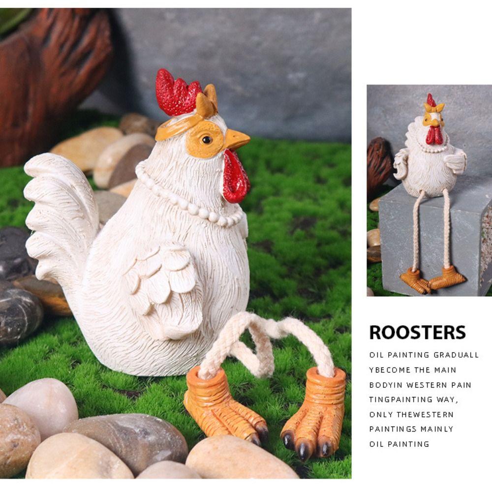 2pcs Decorative Hanging Turkey Couple Figurines Handmade Miniature Figurine Sculpture  Gift