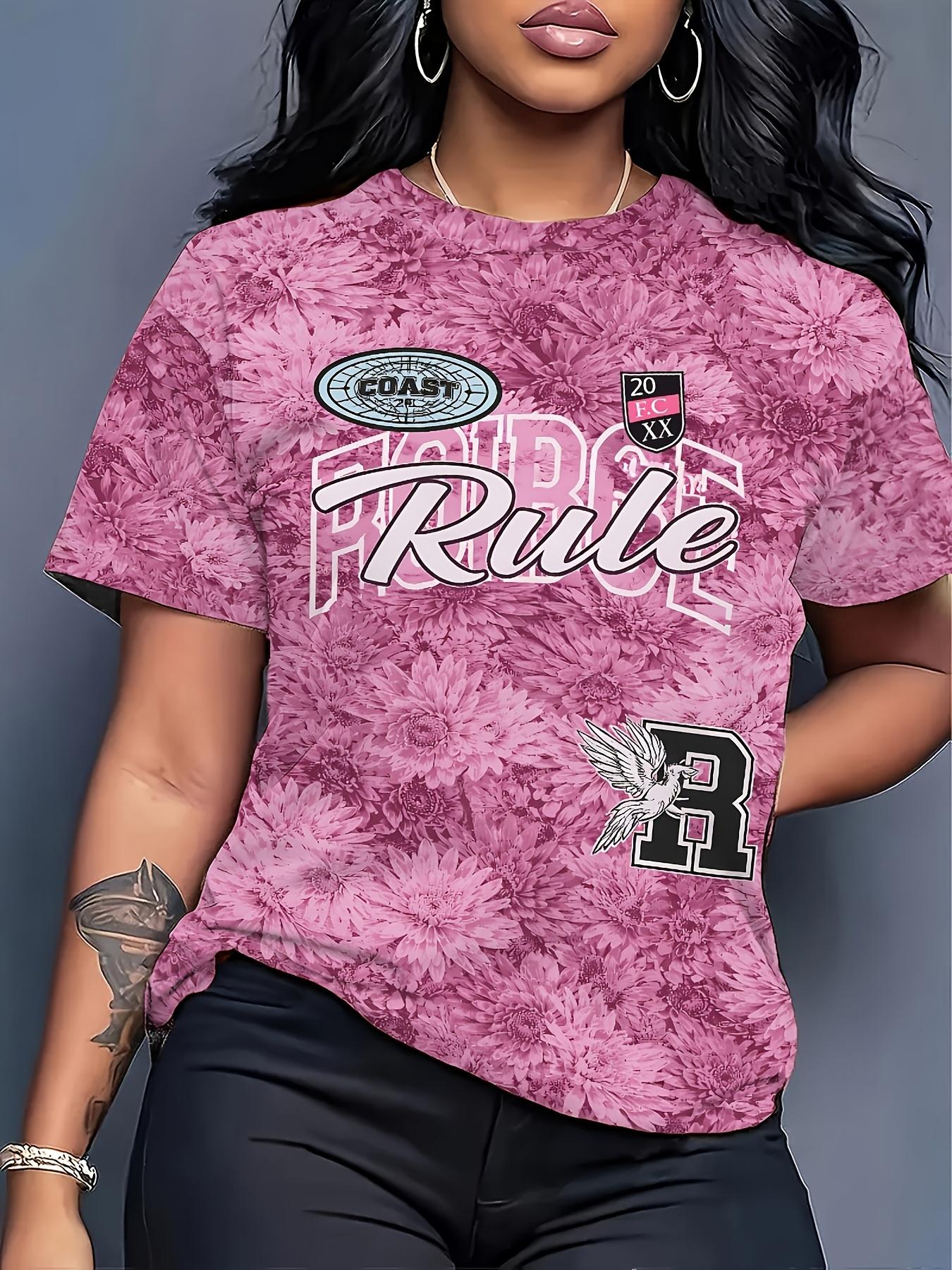 

This Loose-Fit Summer T-Shirt Features a Floral Tie-Dye Rule Print And Embodies a Y2K Retro College Style with Its Pink Short Sleeves. It S Perfect 2XL дубильная кора