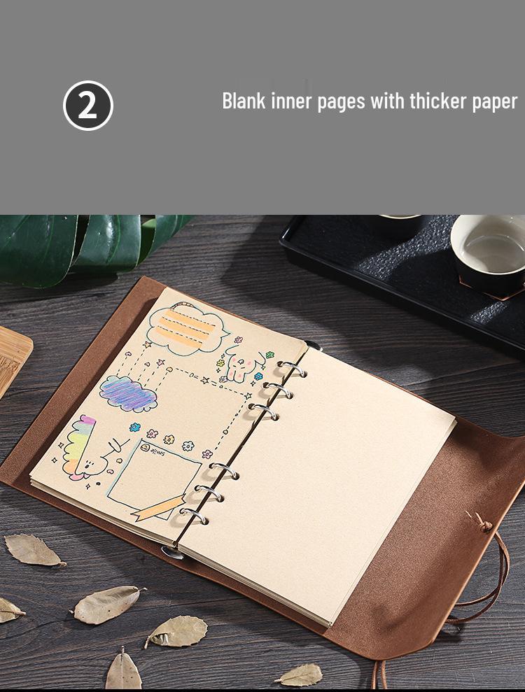 Maple Leaf Retro Kraft Paper Notebook: Simplistic Student Planner & Travel Diary