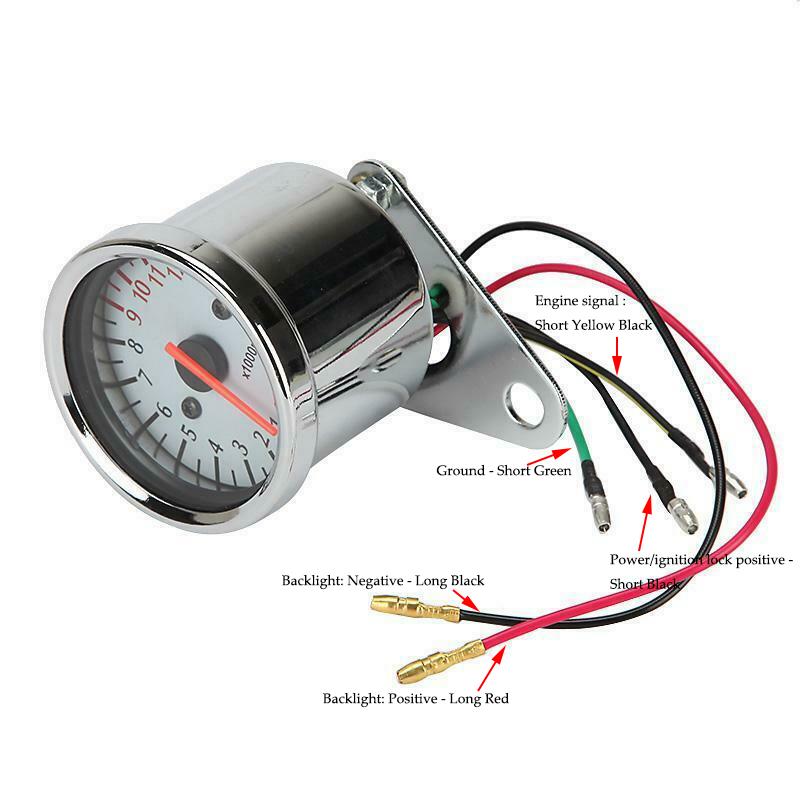 Motorrad Tacho Universal Backlit 12V Zubehör Geschwindigkeitsmesser Tachoanzeige Hintergrundbeleuchtung für Yamaha FZS 1000 Fazer GN 125 ...