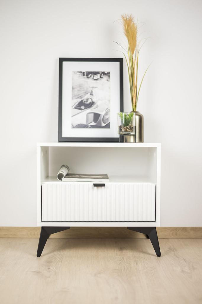 Set of 4 Furniture Legs Star, Matt Black, Height 13 Cm