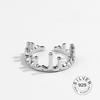 Real 925 Silver Rings For Women Vintage Zircon Open Round Engagement Rings Silver 925 Jewelry Anillos Mujer