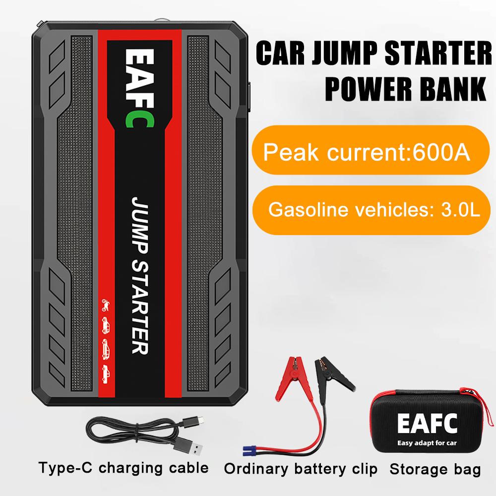 2000A/600A Car Jump Starter Portable 12V Auto Petrol Diesel Starting Device Cables Portable PowerBank Car BatteryChargerBooster