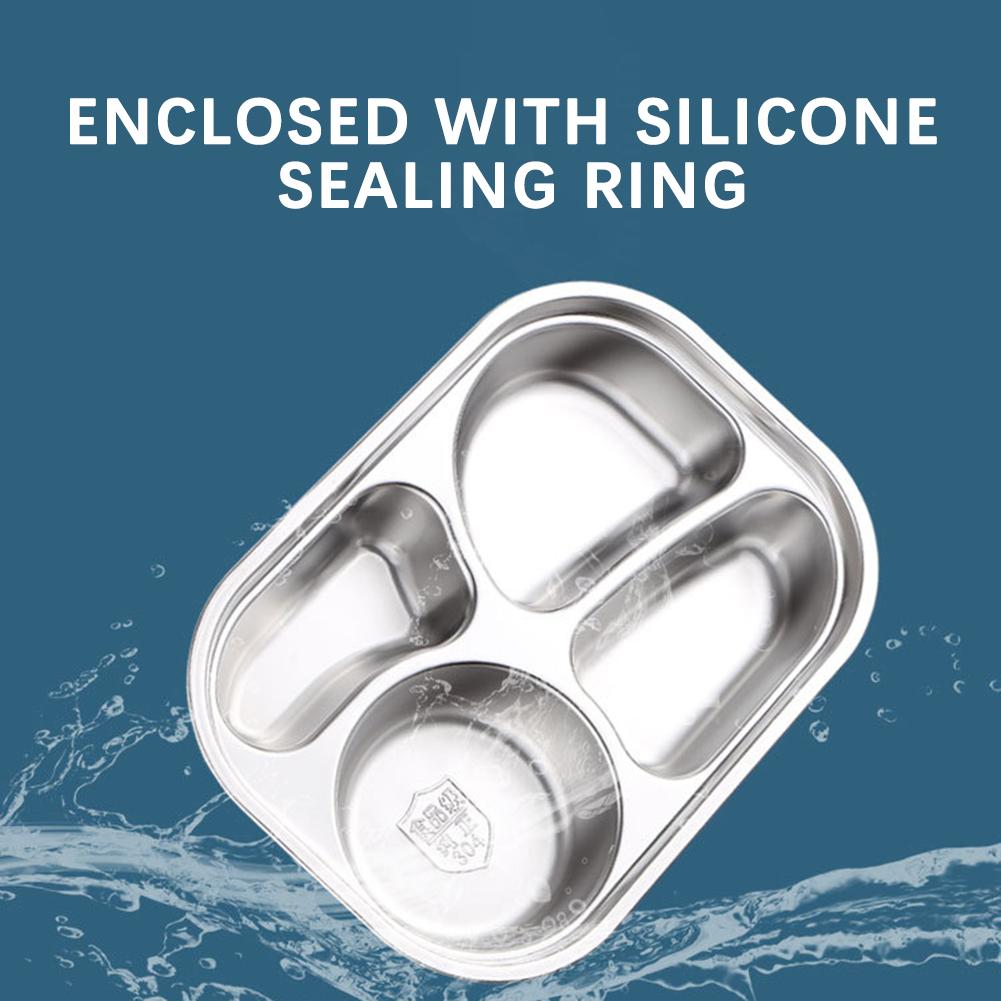 Insulated Lunch Box,4 Grid Insulated Bento Box,Multi Grid High Capacity Food Containers,Leakproof Fast Food Boxfor School Office