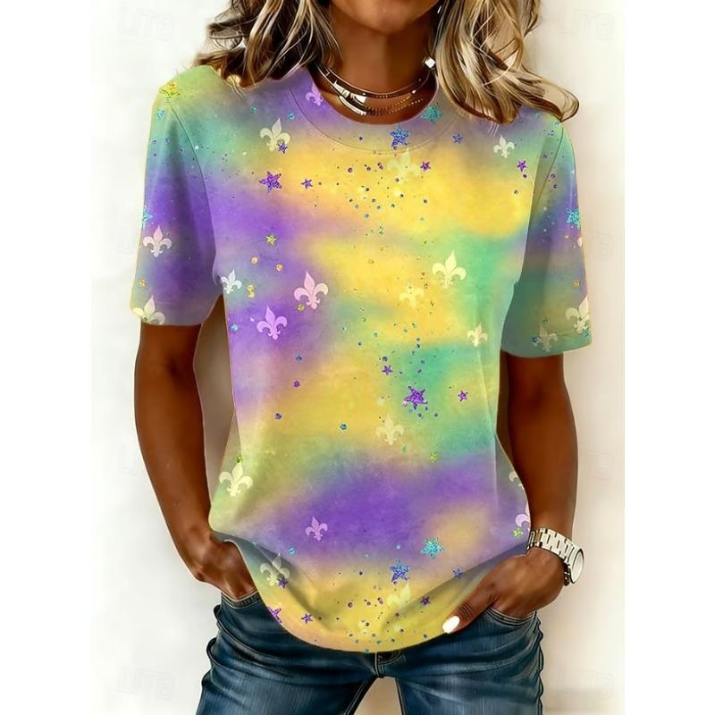 

Women s T Shirt Print Graphic Vintage Fashion Stylish Short Sleeve Crew Neck Regular Tops Daily Summer S