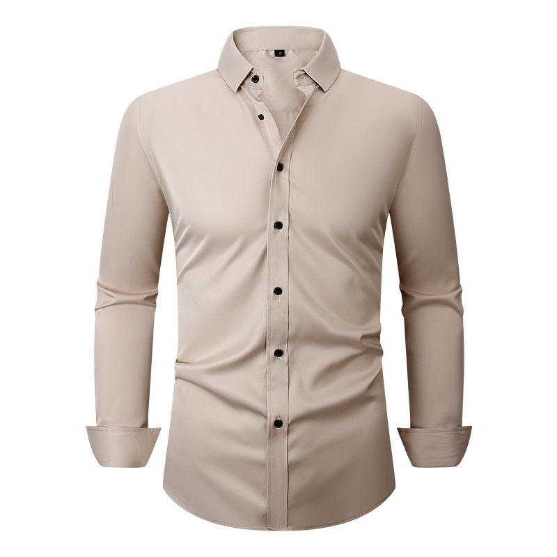 Men’s Wrinkle-Resistant Stretch Long Sleeve Dress Shirt