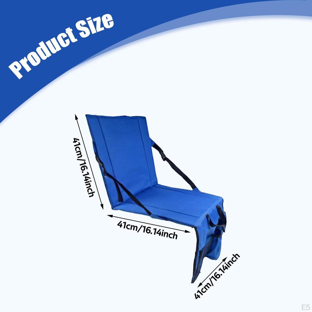 Faltbares Sitzkissen Tribünenkissen Konzerte Sitzmatte Bodenstuhl mit Rückenlehne für Strand