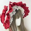 Victorian Dancing Party Anime Hat With Lace Bowknot Floral Design Adjustable Headbands For Women Girls Sun Protecting
