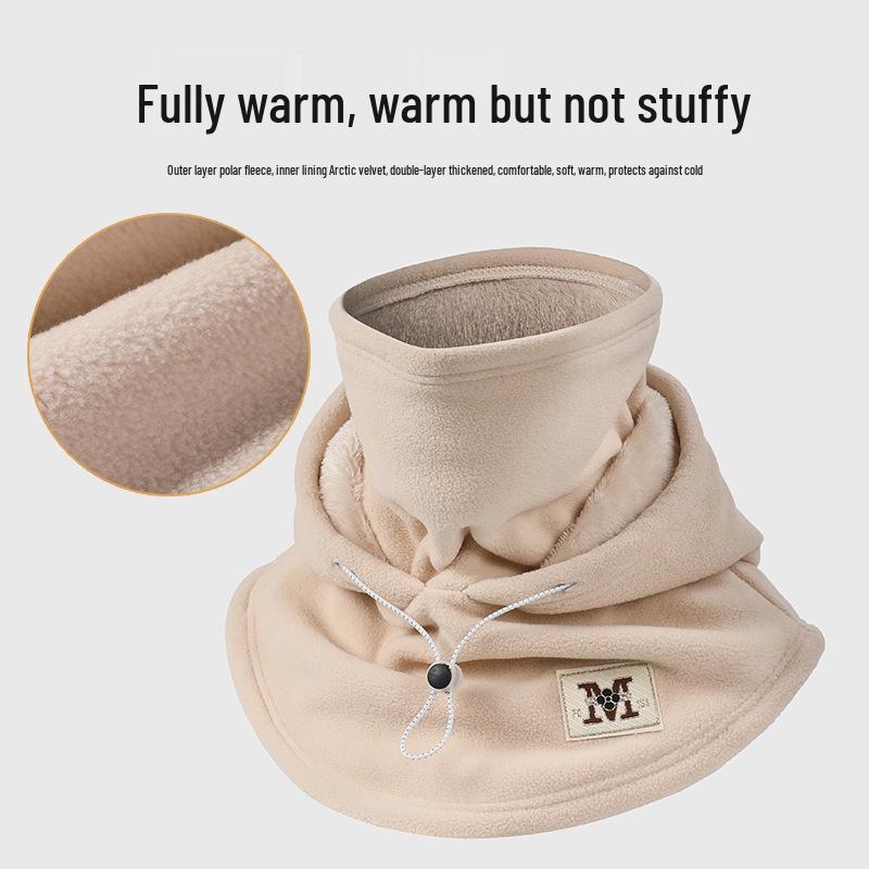 Unisex Windproof Cycling Hat with Face and Neck Protection - Velvet Lined, Thickened for Autumn & Winter